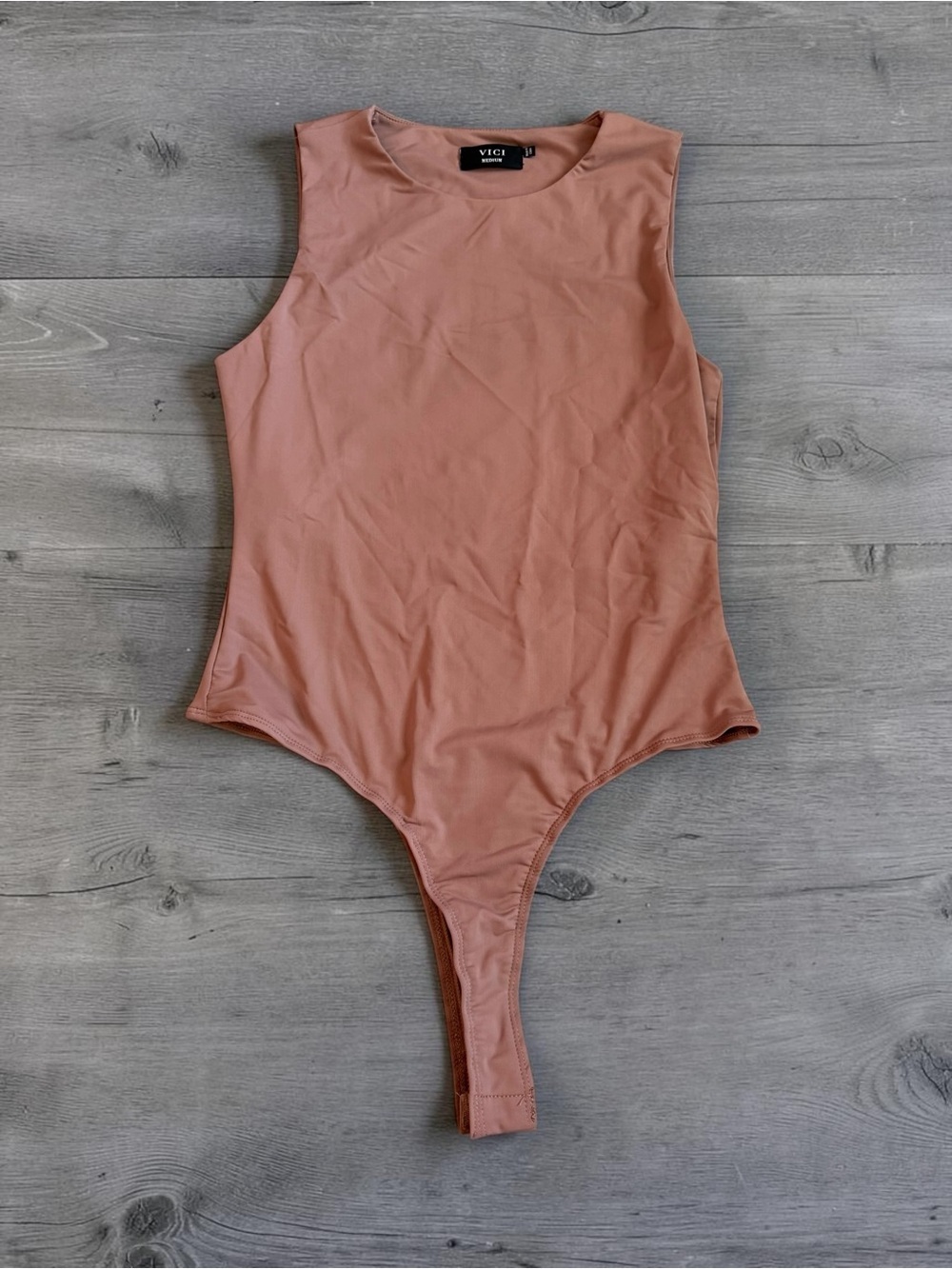 Vici Mauve Rose Sleeveless High-Cut Bodysuit